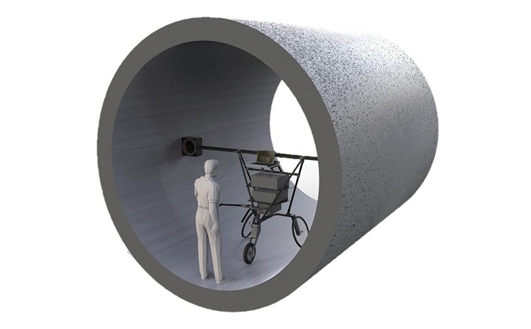 كاشف كهرومغناطيسي PCCP لكسر أسلاك PCCP.
