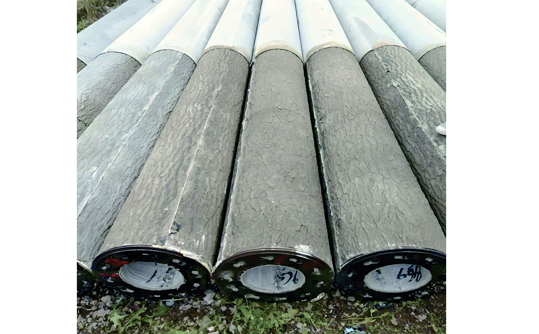 مجموعة مسبقة الصب مع نهاية الحبوب الخشبية
