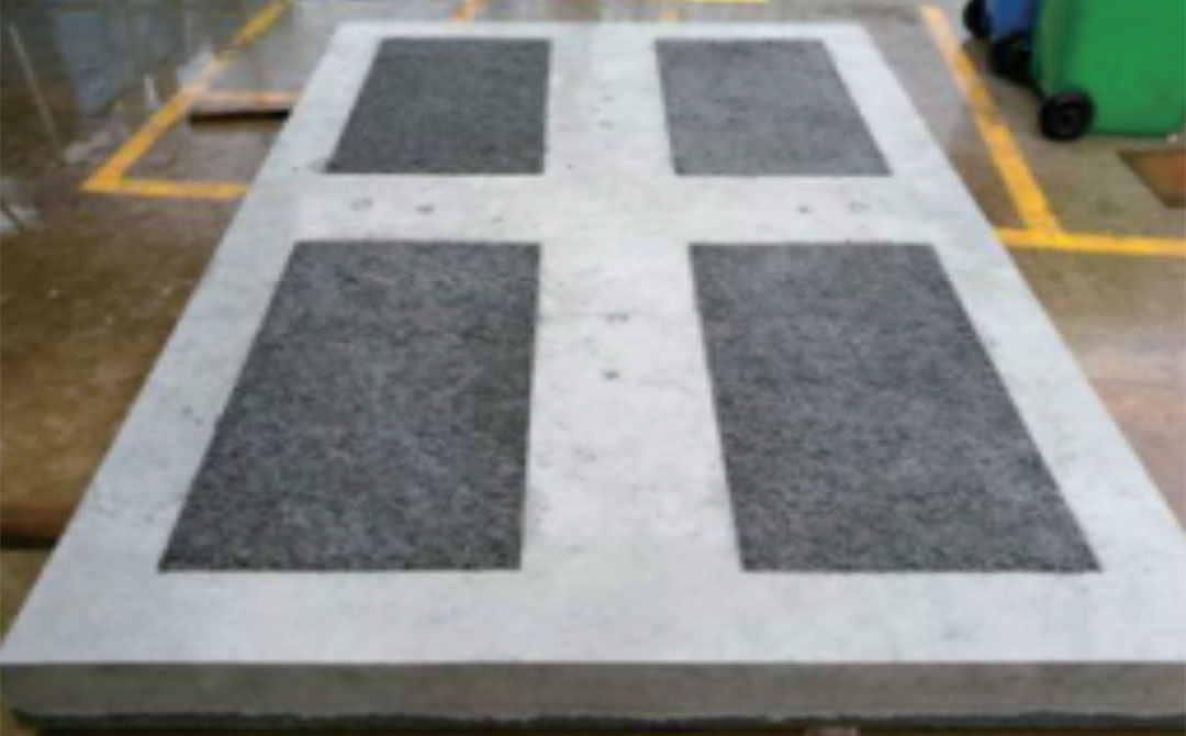 بلاط الطريق مع الخرسانة
